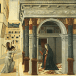 Gentile et Giovanni Bellini
Annonciation
Vers 1475
Détrempe sur panneau
133 x 124 cm
Museo Thyssen-Bornemisza, Madrid
Photo © Museo Nacional Thyssen-Bornemisza, Madrid