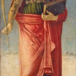 'Saint Justine Borromee' (San Giustina dei Borromei) (painting) by Bellini, Giovanni (c.1430-1516); 129X55 cm; (add.info.: Attributed to Giovanni Bellini (Giambellino) (1433-1516)
Milan, Palazzo Bagatti Valsecchi (pse508548)); Photo © Electa.