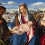 Giovanni Bellini
Vierge à l’Enfant avec saint Jean-Baptiste et une sainte (Sainte Conversation Giovanelli)
Vers 1500
Peinture sur bois
55 x 77 cm
Gallerie dell’Accademia, Venise
© G.A.VE Archivio fotografico – su concessione del Ministero della Cultura